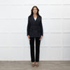 Weekend Max Mara Blue Beige Check Wool Blazer Jacket