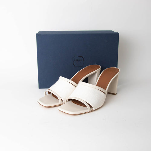 Malone Souliers Demi White HIgh Sandals