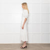 Me + Em White Linen Broderie Collared Dress