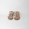 Valentino Bronze Rockstud Block Heel Sandals