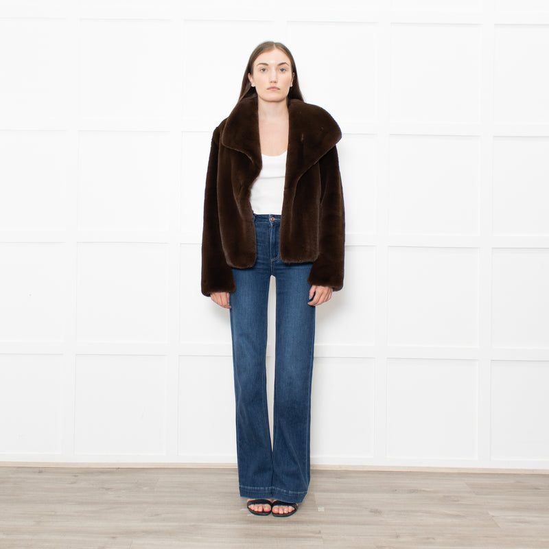 Issy London Brown Faux Fur Jacket