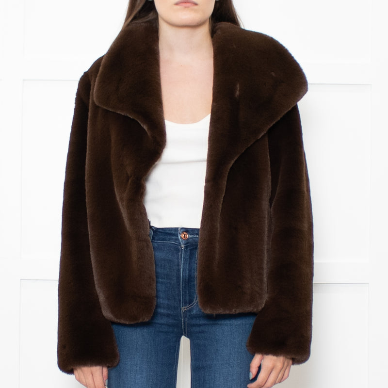 Issy London Brown Faux Fur Jacket