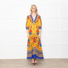 Farm Rio Yellow and Blue Floral Yard Lenzing Maxi Dress