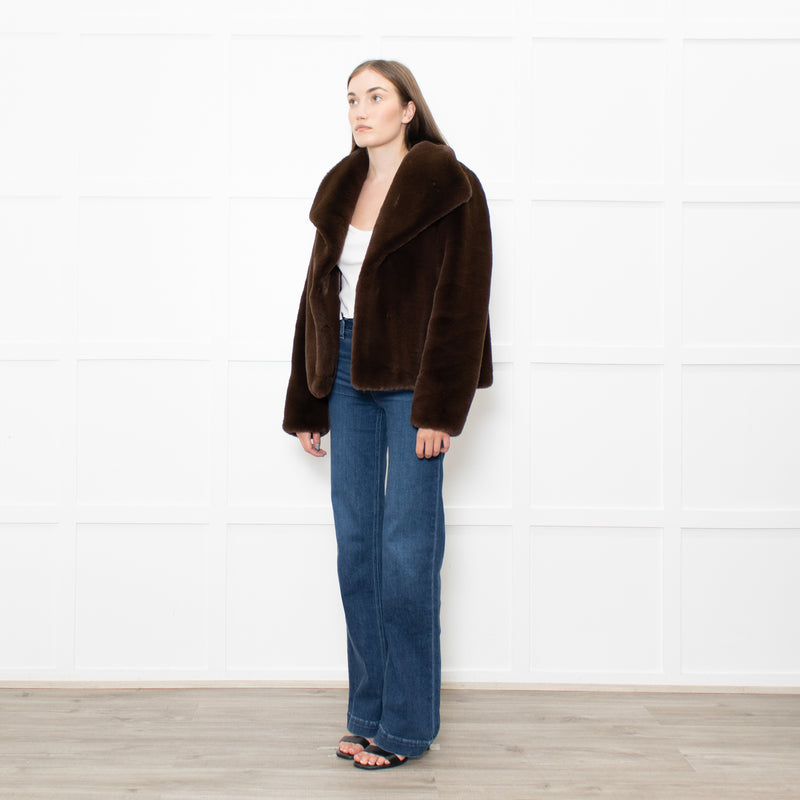 Issy London Brown Faux Fur Jacket