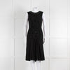 Prada Black Silk Chiffon Beaded Sleeveless Dress