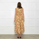 Ulla Johnson Yellow Floral Sleeveless Cotton Maxi Dress