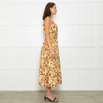 Ulla Johnson Yellow Floral Sleeveless Cotton Maxi Dress