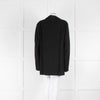 Jil Sander Black Wool Pea Coat with Quilted Lining