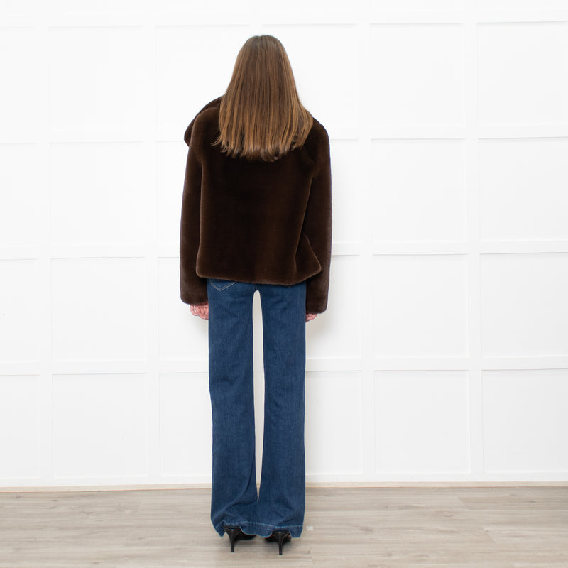 Issy London Brown Faux Fur Jacket