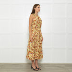 Ulla Johnson Yellow Floral Sleeveless Cotton Maxi Dress