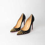Christian Louboutin Black Leather So Kate with Studded Toe