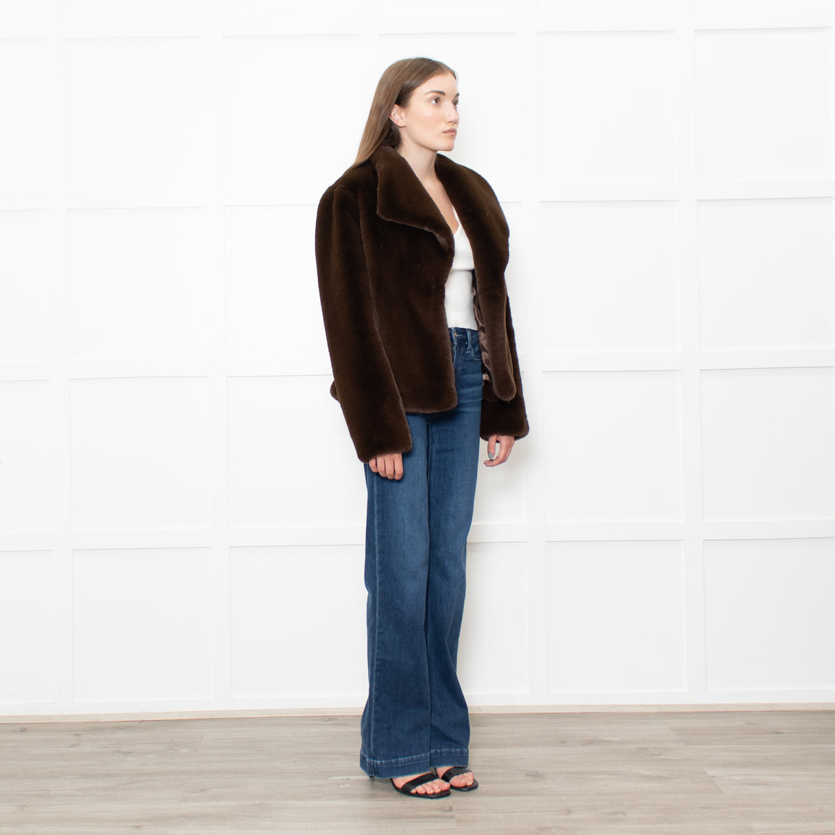 Issy London Brown Faux Fur Jacket