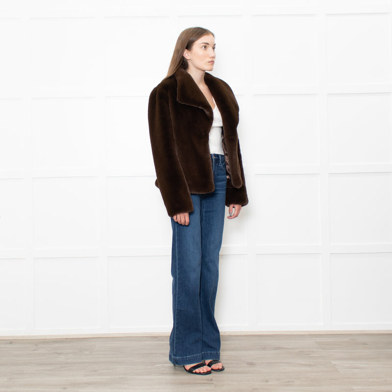 Issy London Brown Faux Fur Jacket