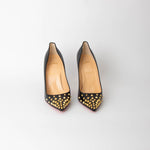Christian Louboutin Black Leather So Kate with Studded Toe