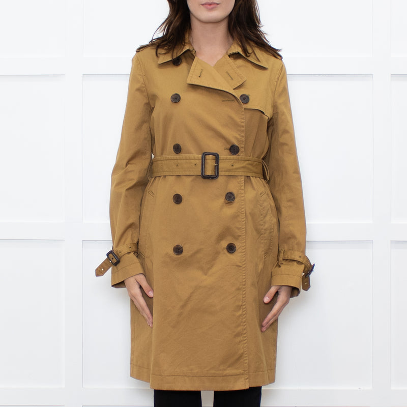 J.CREW Mustard Cotton Trench Coat