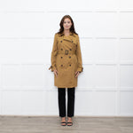 J.CREW Mustard Cotton Trench Coat