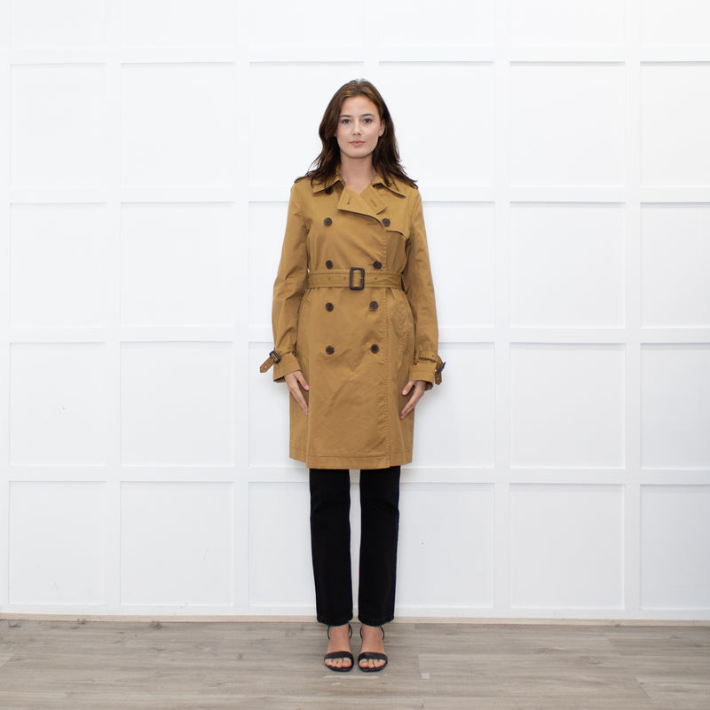 J.CREW Mustard Cotton Trench Coat