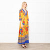 Farm Rio Yellow and Blue Floral Yard Lenzing Maxi Dress