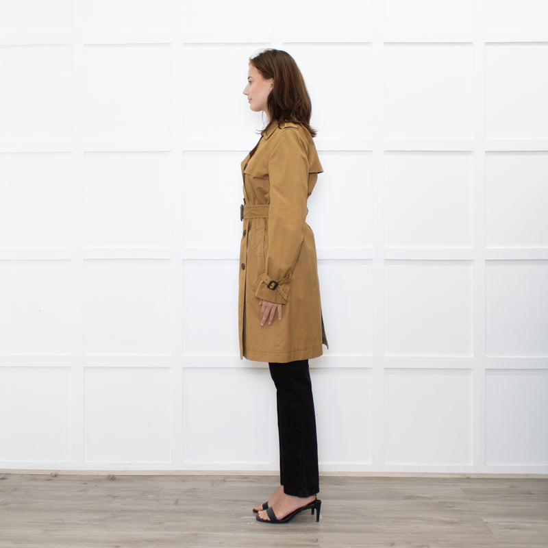 J.CREW Mustard Cotton Trench Coat