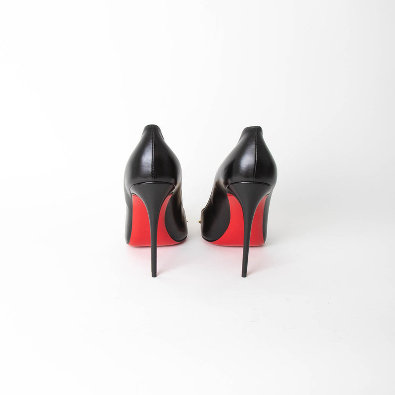 Christian Louboutin Black Leather So Kate with Studded Toe