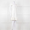 Red Valentino White Lace Trim Cotton Zip Back Dress