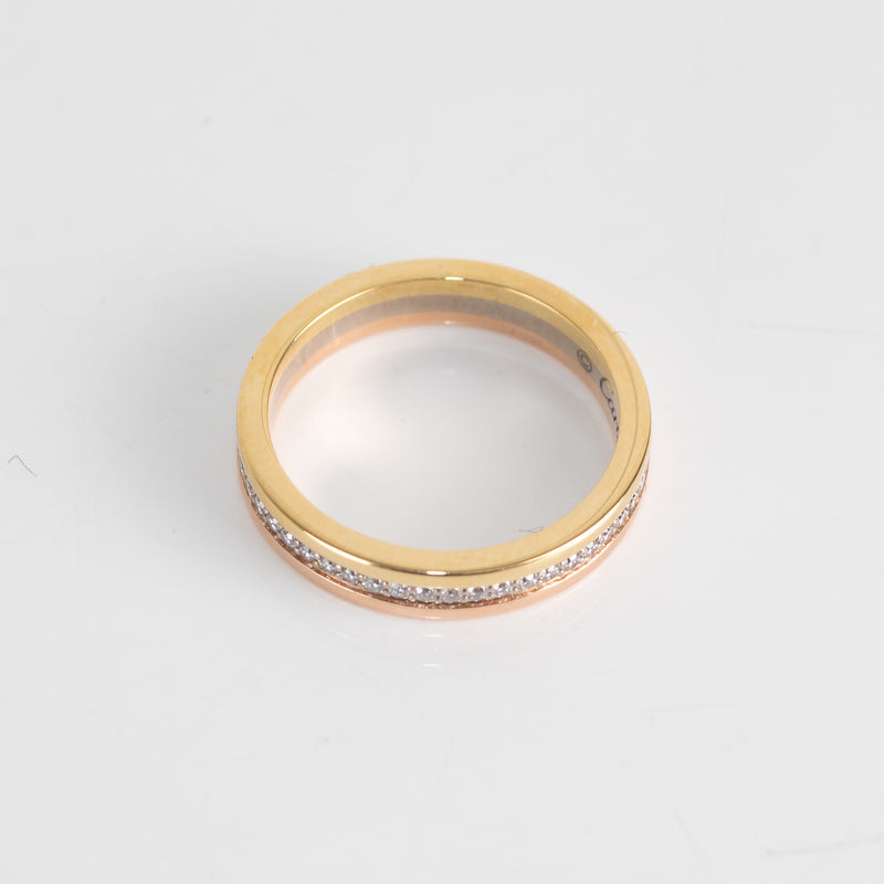 Cartier Vendome Louis Cartier Wedding Ring 18ct Yellow, Rose and White Gold