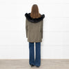 Velvet By Graham & Spencer Khaki Faux Fur Short Coat