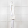 Red Valentino White Lace Trim Cotton Zip Back Dress