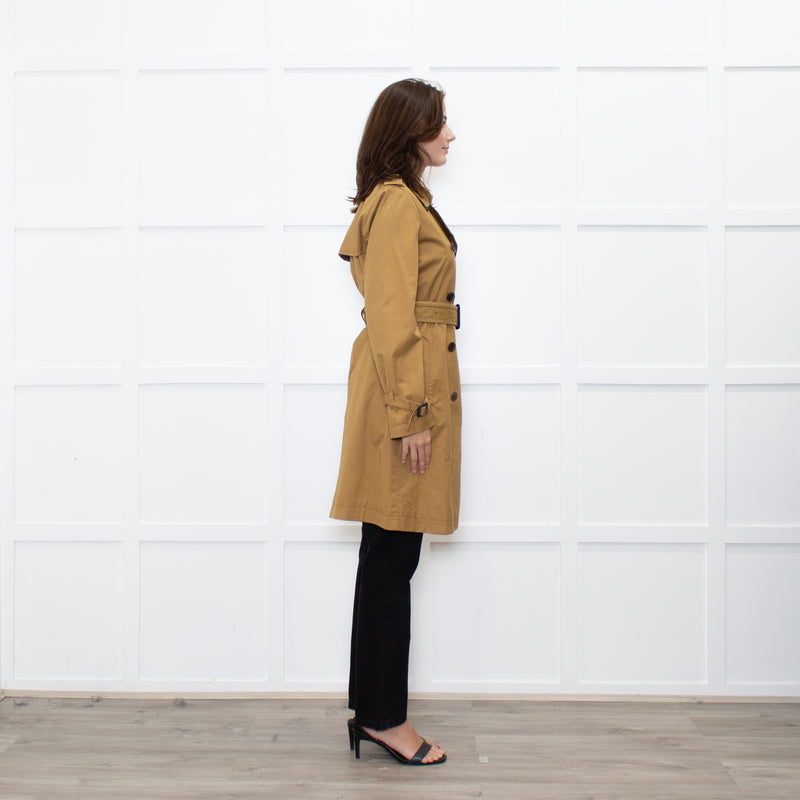 J.CREW Mustard Cotton Trench Coat