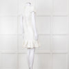 Red Valentino White Lace Trim Cotton Zip Back Dress
