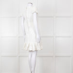 Red Valentino White Lace Trim Cotton Zip Back Dress