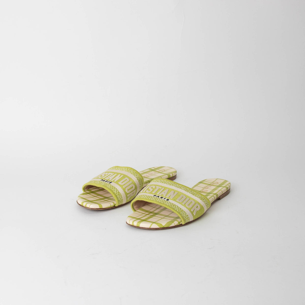 Dior Green Dway Logo Mules