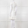 Red Valentino White Lace Trim Cotton Zip Back Dress