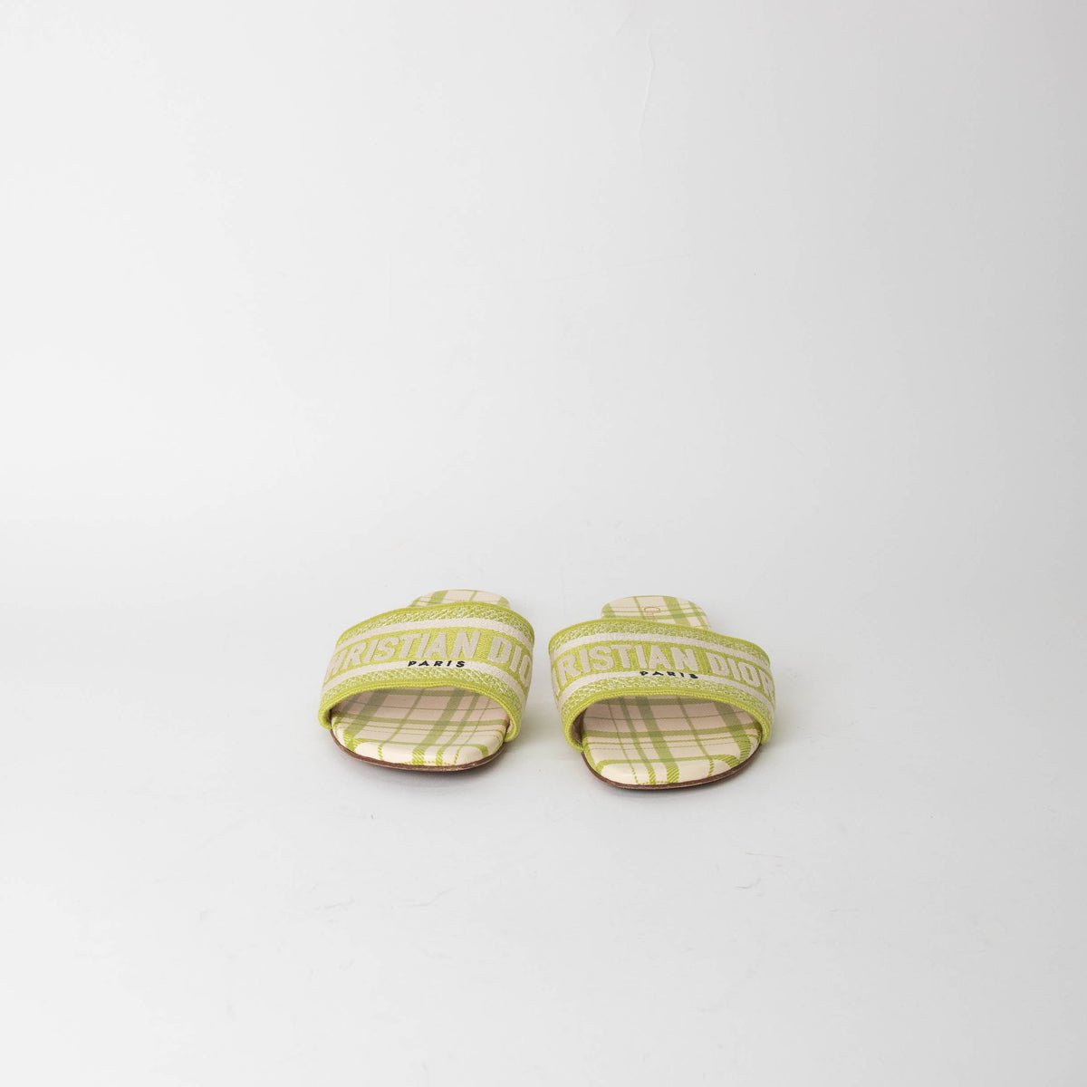 Dior Green Dway Logo Mules