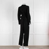 Sezane Black Crepe Long Sleeve Jumpsuit