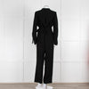 Sezane Black Crepe Long Sleeve Jumpsuit