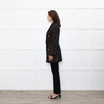 Luisa Spagnoli Black Multi Colour Tweed Blazer Jacket