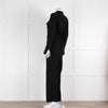 Sezane Black Crepe Long Sleeve Jumpsuit