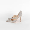Manolo Blahnik Grey Fabric High Heel Shoes