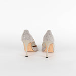 Manolo Blahnik Grey Fabric High Heel Shoes