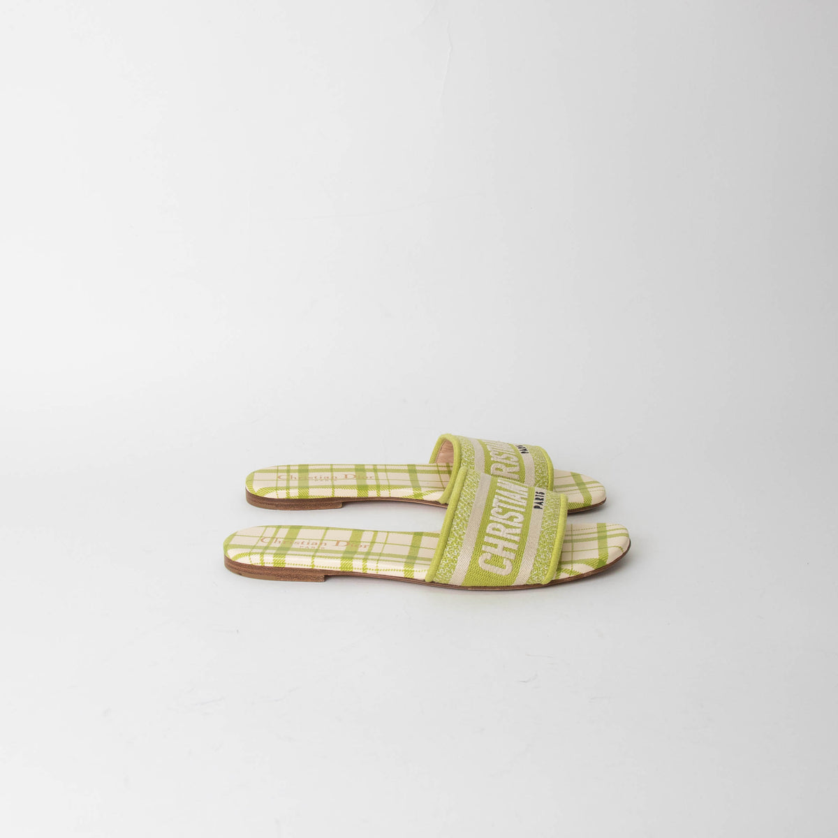 Dior Green Dway Logo Mules