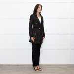 Luisa Spagnoli Black Multi Colour Tweed Blazer Jacket