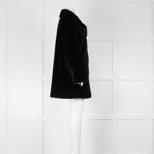 J Brand Black Faux Fur Coat
