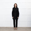 Sarah Pacini Black Cotton Blend Trench Coat