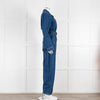 Sezane Dark Denim Long Sleeve Jumpsuit with Belt
