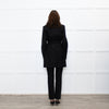 Sarah Pacini Black Cotton Blend Trench Coat
