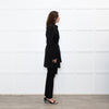 Sarah Pacini Black Cotton Blend Trench Coat
