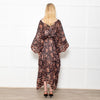 Isabel Marant Amira Black And Brown Pattern Cotton And Silk Blend Midi Dress