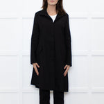 Sarah Pacini Black Light Weight Trench Coat