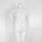 Joie White Floral Short Sleeved Blouse
